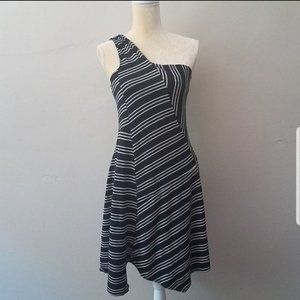 EUC Maeve Striped One-Shoulder Dress, sold at Anthropologie - size S!